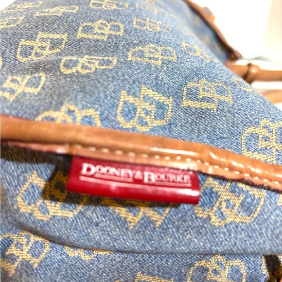 Dooney & Bourke Blue and Brown Monogram canvas / leather Tote bag - Picture 8 of 9